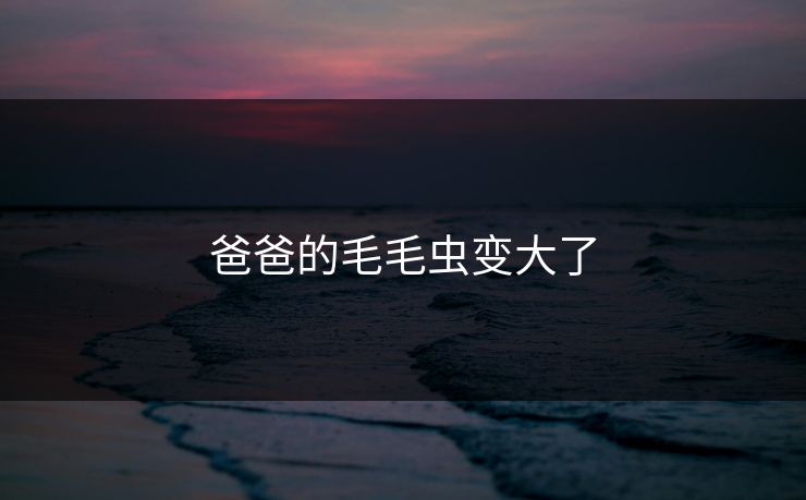 爸爸的毛毛虫变大了 爸爸的毛毛虫变大了